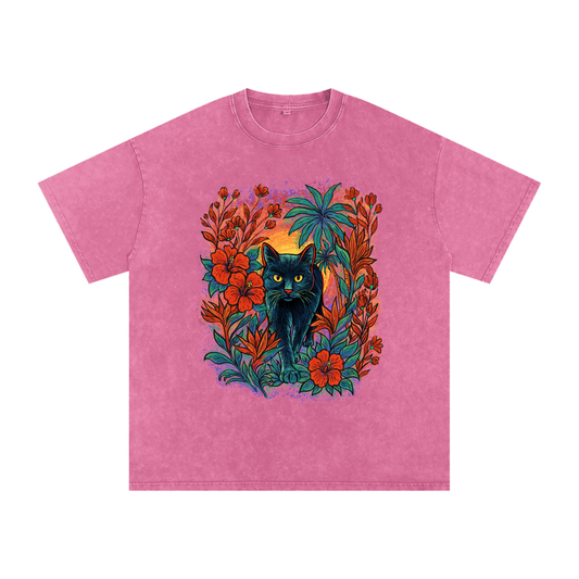 Tropic Noir Acid Wash Tee