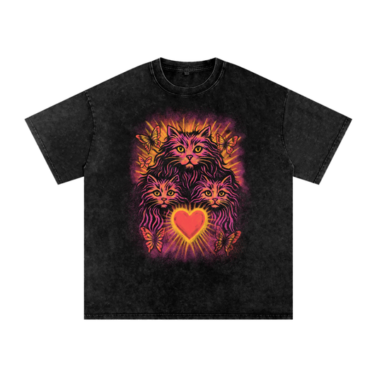 Heartstruck Acid Wash Tee