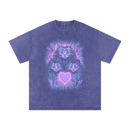 Heartstruck Acid Wash Tee